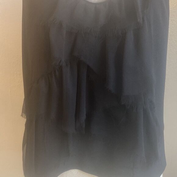 Of Two Minds Deconstructed Silk Ruffle Top size S - Picture 3 of 6